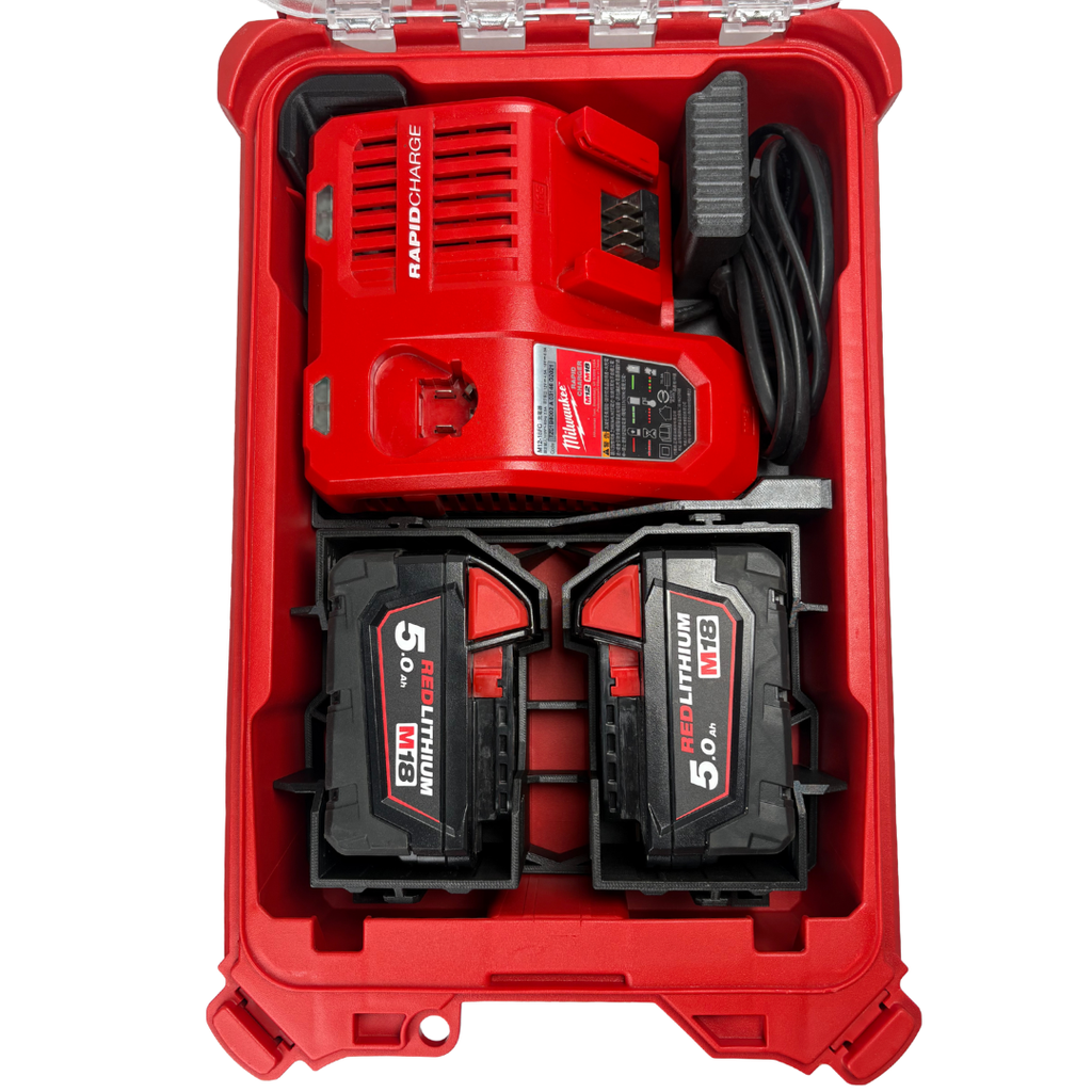 模組化內襯 美沃奇M12-18FC快充 充電器+雙5ah電池用 3D列印內襯