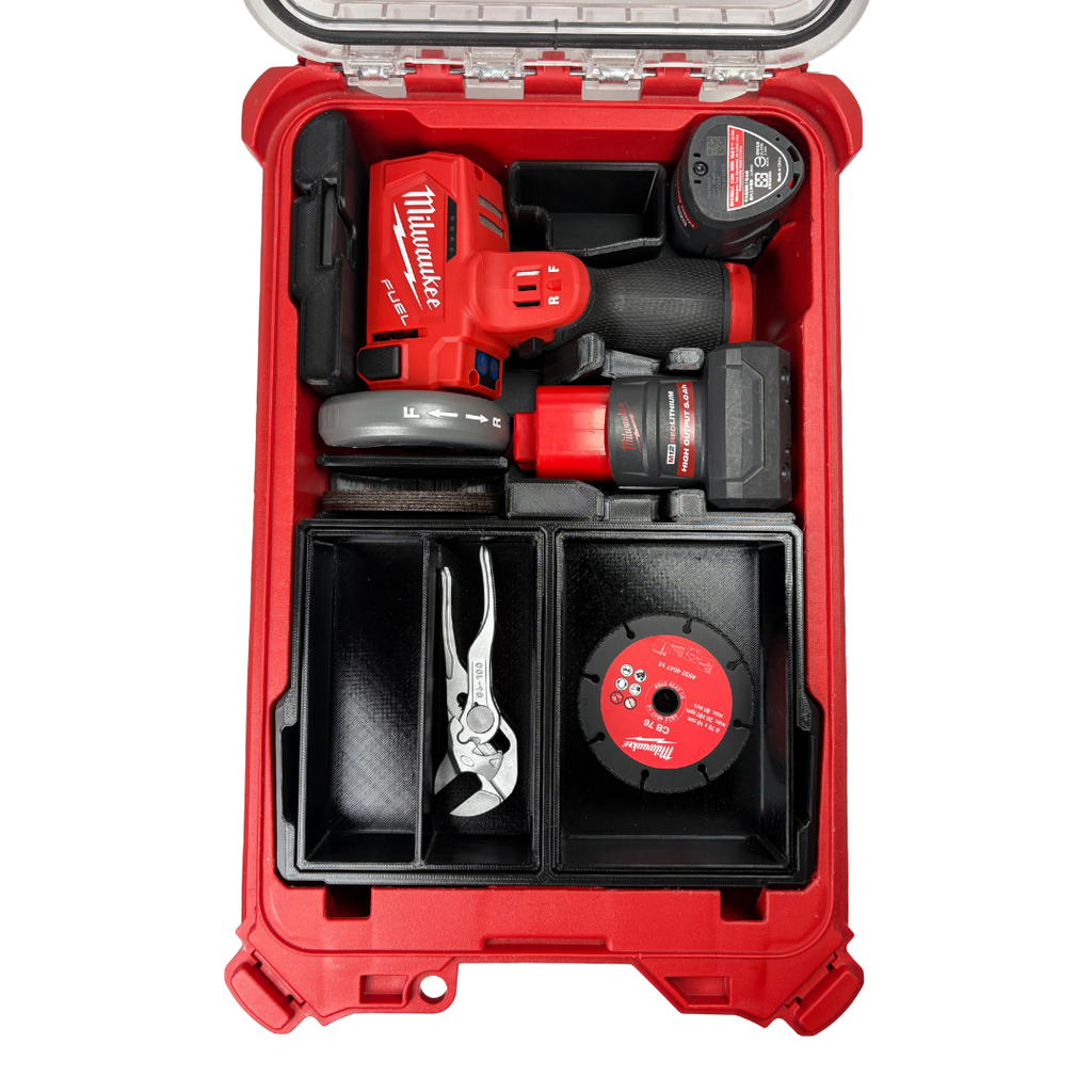 Milwaukee 2522-20 M12 FUEL™ 3" Compact Cut Off Tool + Modular storage box Insert. INT(35H)-COTSB31 &amp; INT(35L)-B2999