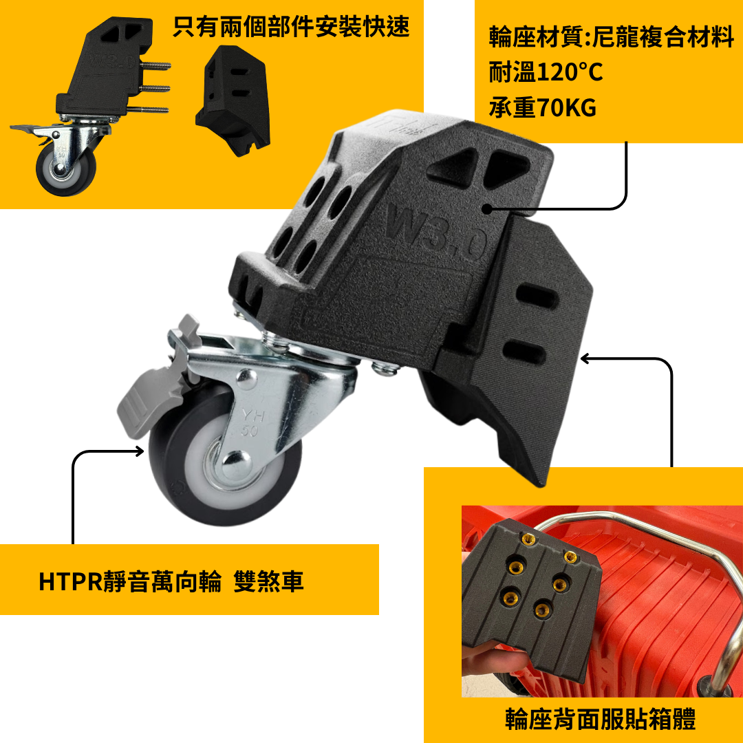W3.0 第三代推車箱輔助輪   美沃奇8426 & 8427專用